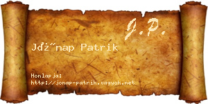 Jónap Patrik névjegykártya