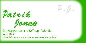 patrik jonap business card